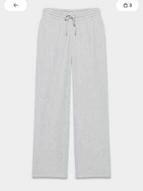 Aritzia Light Gray Wide-Leg Sweatpants